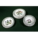 Portmeirion Botanic Garden ware, six tea plates, four side plates and six bowls