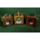 Two Vintage Toulet pigeon racing clocks and a Benzing Master Timer