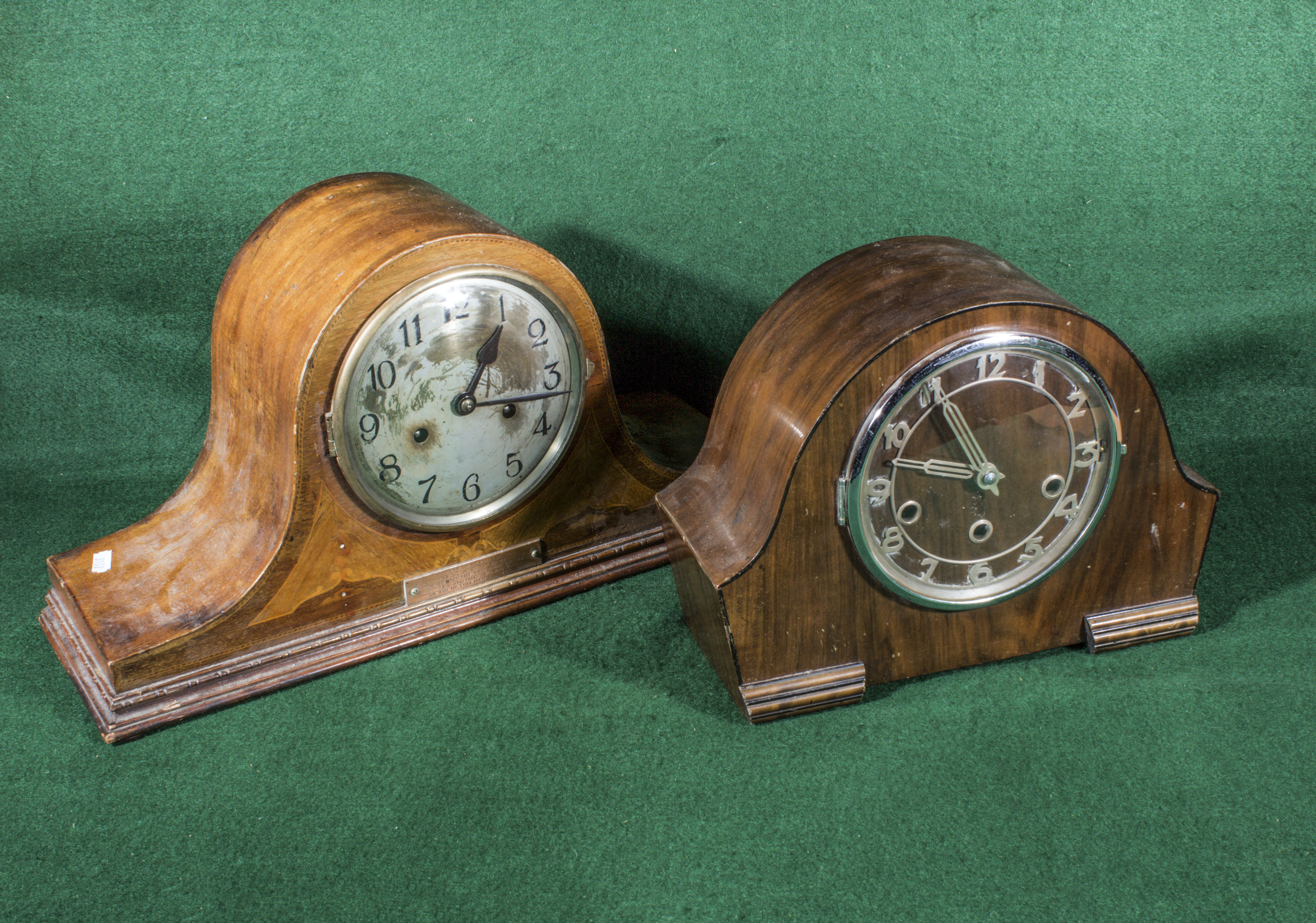 Two mantle clocks