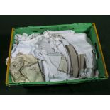 A box of vintage table linen