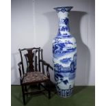 A massive Chinese blue and white vase 20th century. 183cm high.