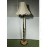 A standard lamp and shade