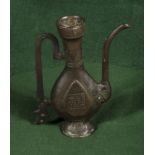An antique Chinese bronze teapot fully marked to sides and base.