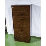 A Compactom tall boy chest, height 120cm x width 53cm x depth 39cm