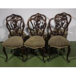 Set of 6 very good quality Victorian Rosewood dining chairs.