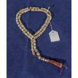 A tribal bone necklace