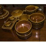 Hornsea 'Heirloom' table ware, soup bowls, jugs, butter dish and eggcups