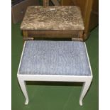 Two upholstered stools