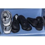 Three pairs of child's plimsolls and a pair of trainers