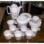 A Hornsea Cornrose part Tea/coffee set