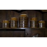 Five Hornsea Heirloom storage jars