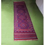 A hand woven wool Meshwani runner 59cm x 247cm