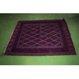 A hand woven wool Tribal Gazak rug 117cm x 128cm