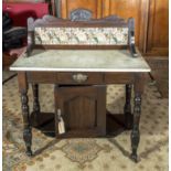 A marble top washstand.