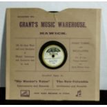 A 78rpm record of Hawick Common Riding songs part 1 and 2. Arrangement by Allan Ramsay 'The Border