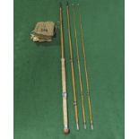 Hardy 'Palakona 13ft 3 piece fishing rod 'The Gold Medal' with extra tip and original bag