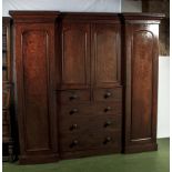 A Victorian mahogany compactum wardrobe