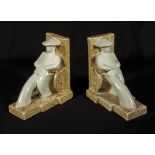 A pair of Art Deco style bookends