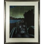 A framed stone lithograph by Paul Wunderlich 'Twilight 2' 1971. Printed on Rives-Butten (Paper)