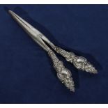 Silver handled glove stretchers