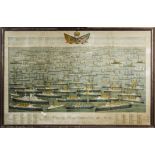 A framed print of His Majesty King Edward VII Navy 53cm x 85cm