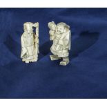 Two ivory netsuke