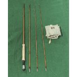 Hardy 'Palakona' 9ft fishing rod, pattern 'Gold Cup', number E81572, Weight 6 ozs 4 drms with