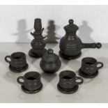 A Russian pottery coffee set