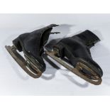 A pair of vintage ice skates