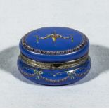 A French silver and enamel box