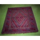 A hand woven wool Tribal Gazak rug 115cm x 130cm