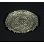 A small silver dish, measures 13cm diameter and weighs 121gms