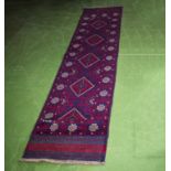 A hand woven wool Meshwani runner 58cm x 260cm