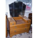 A 1940's oak dressing table, matching lot 66