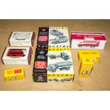 Two Vanguards diecast models, three dinky and three other diecast models