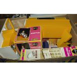 A box of vintage Sindy dolls house furniture