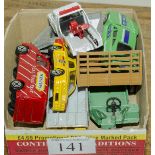 Small box of diecast cars