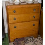 A 1940's chest of four drawers, matching lot 65