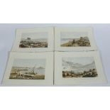 Twelve coloured lithographs of the Middle East after David Roberts. Printed by W.H. McFarlane,