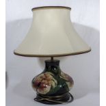 A Moorcroft table lamp and shade