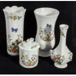 Four pieces of Aynsley china 'Cottage Garden'