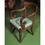 A mid Victorian mahogany armchair