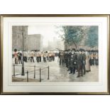 A framed military print size 47cm x 69cm