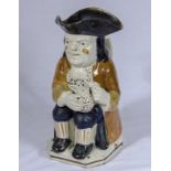 Ralph Wood Staffordshire toby jug of Toby Philpot circa 1780. 10: high