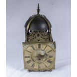 A 17th century brass lantern clock with engraved makers central roundel STEP. LEVIT Chelmsford, with