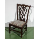 A Georgian Chippendale style dining chair