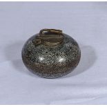 A Scottish pottery ink well modelled as a curling stone