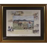 A framed limited edition print of Duke of Buccleuch's Hunt Kennels !826-1996 # 112/300. Signed in