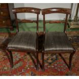 A pair of Regency mahogany dining chairs