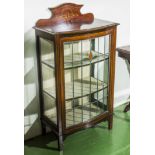 An Edwardian display cabinet, height 114cm width 60cm depth 37cm